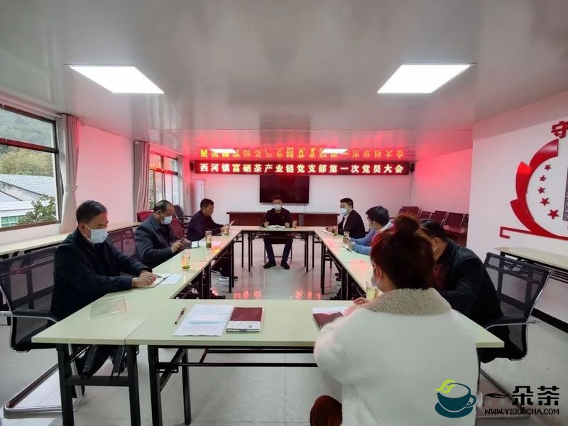 西河镇召开富硒茶产业链党支部第一次党员大会